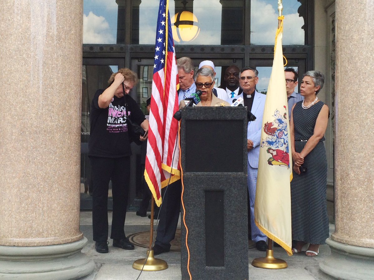 Proud to stand w FrankPallone and advocates to call for action on gun violence. EnoughIsEnough