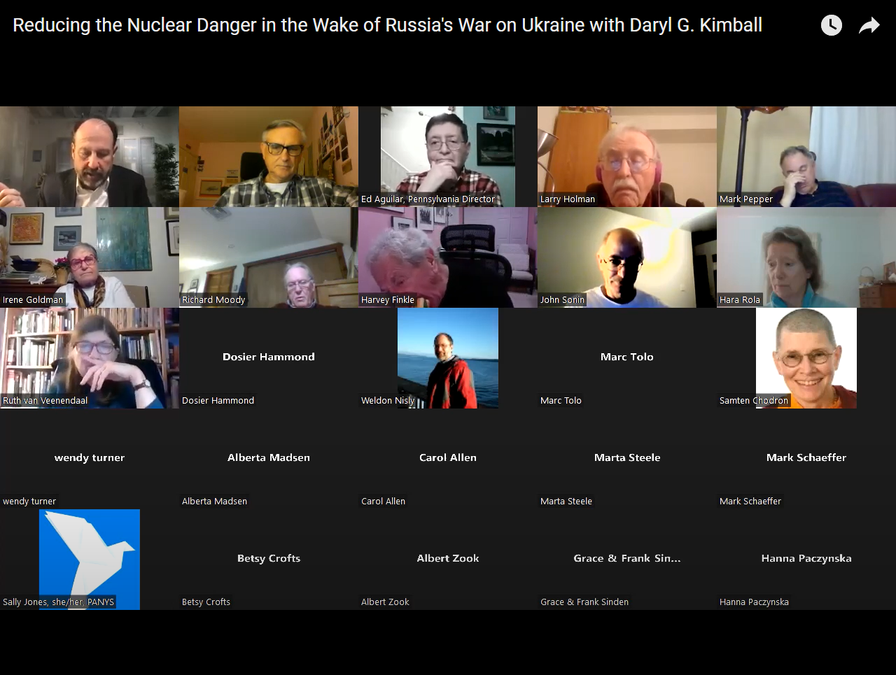 Reducing the Nuclear Danger in the Wake of Russias War on Ukraine with Daryl G. Kimball YouTube Google Chrome 12 19 2022 11 57 17 AM